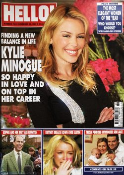 HELLO! Magazine Issue 792 Kylie Minogue, Andrea Bocelli, Victoria's Secret (November 25, 2003)